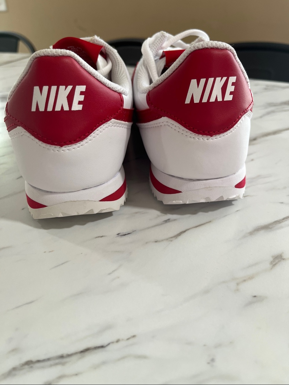 Nike Cortez Leather Sneakers - White/Red - Picture 2 of 5